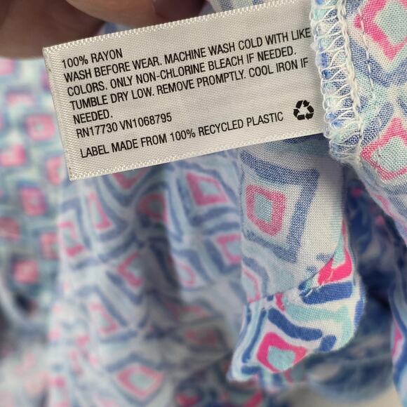 Lilly Pulitzer Dress Girls Large 20th Anniversary Maxi Shell Print Rayon - Picture 4 of 10